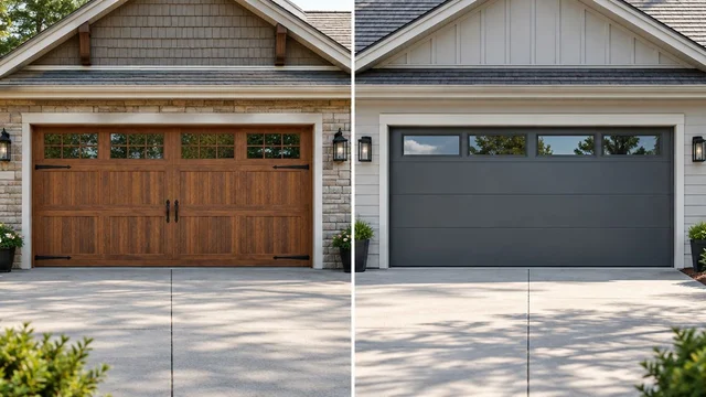 Wood vs steel garage doors for Louisville homes: which fits?