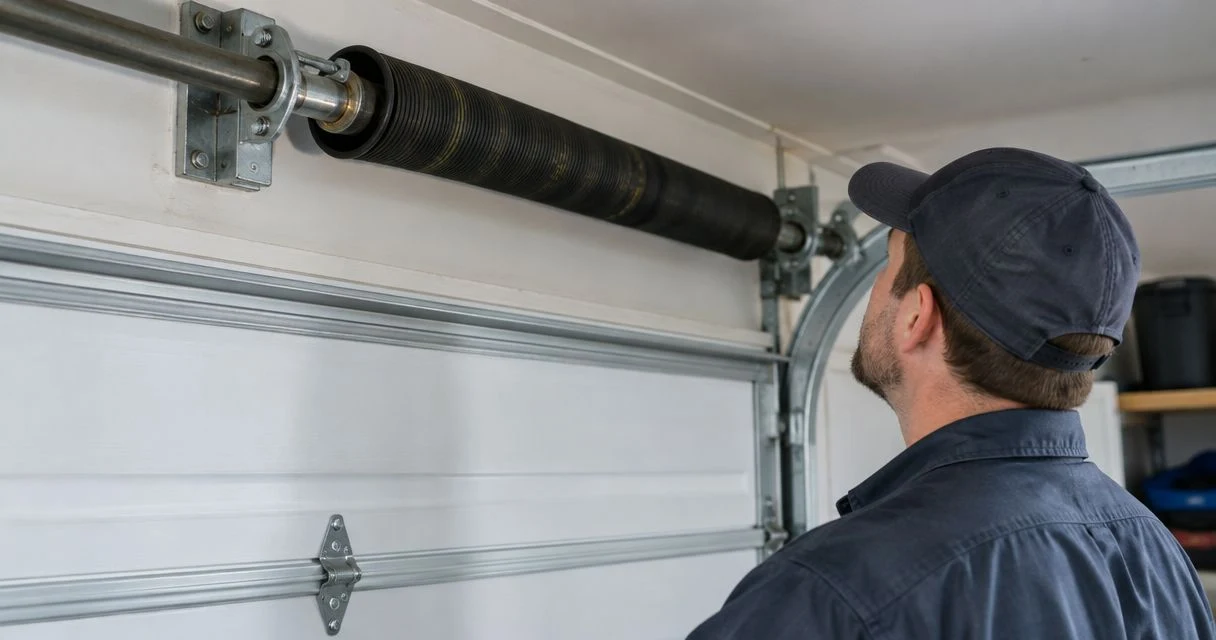How do you know if a garage door spring is broken in Nicholasville, KY?