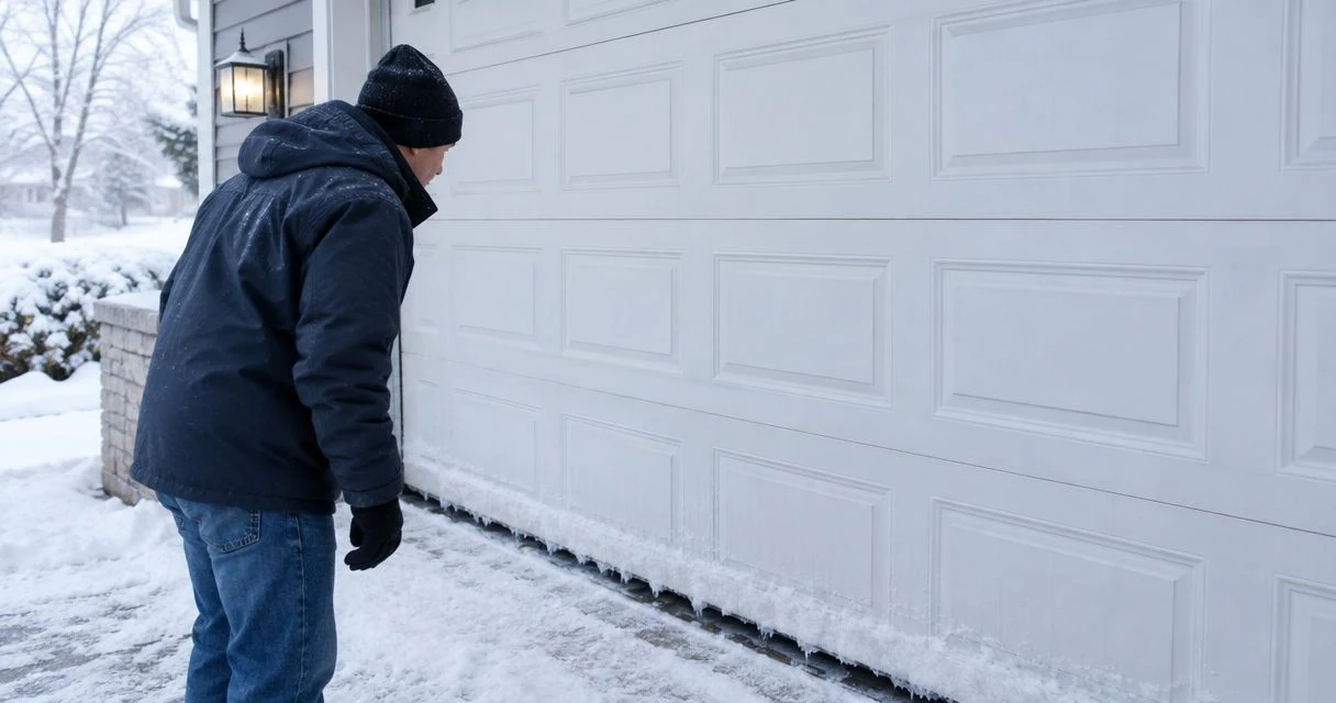 What should you do when a Northern Kentucky garage door freezes shut?