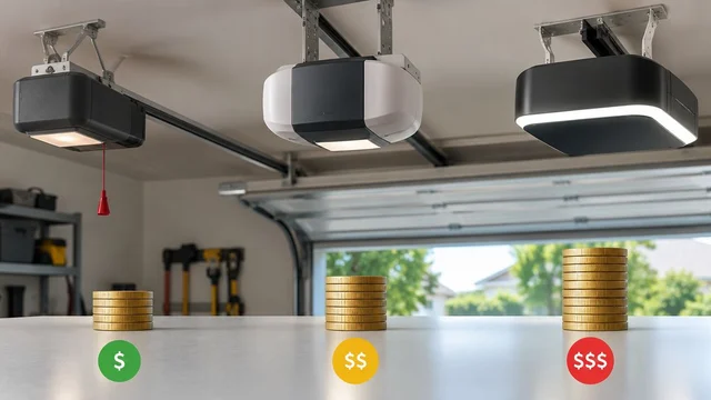 Garage door opener drive types ranked by price