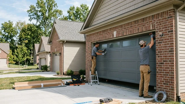 How much does it cost to install a garage door on a new Louisville home?
