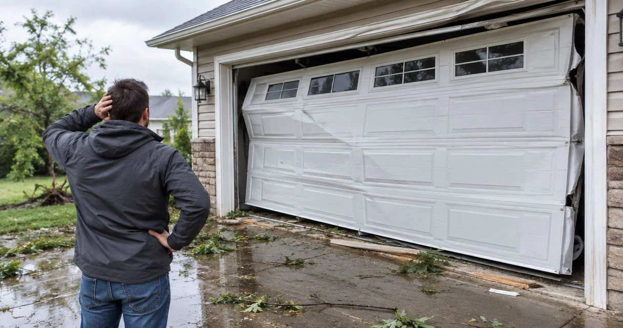 Should a storm-damaged Northern Kentucky garage door be replaced?