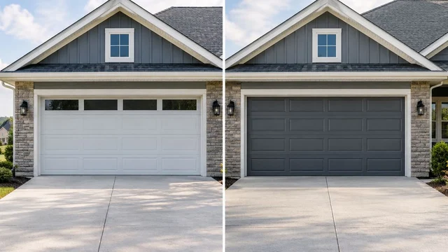 Insulated vs standard garage doors for a new Kentucky home