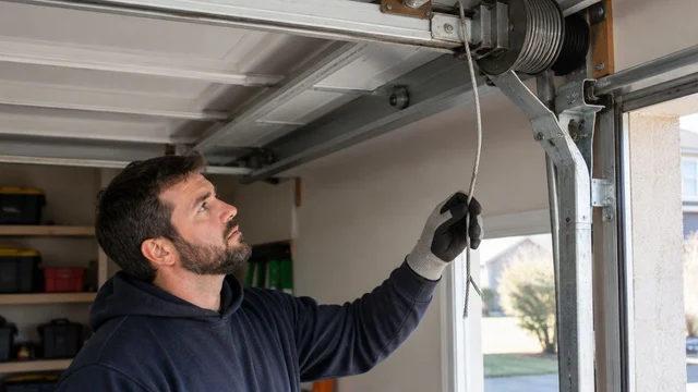 What should you do about a loose garage door cable in Northern KY?