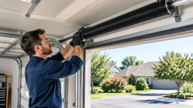 What determines garage door spring replacement cost in Louisville?