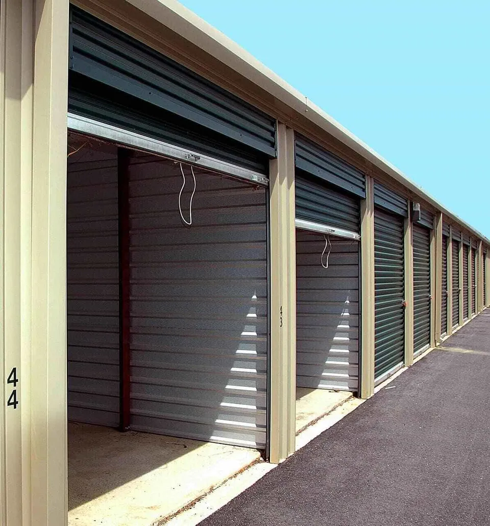 Commercial warehouse doors supporting active freight loading operations